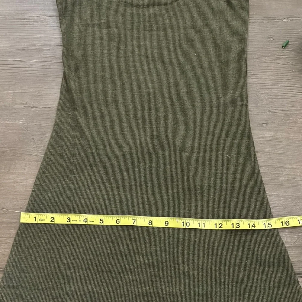 Chaser Olive Green Ribbed Tank Top Dress NWT - Picture 7 of 7